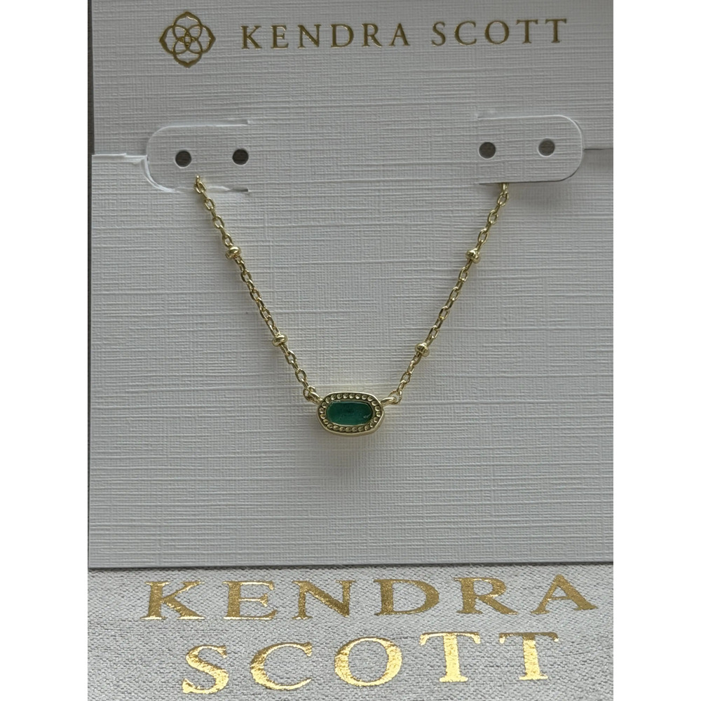 Kendra Scott Green Pendant Necklace